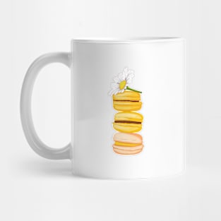 yellow macarons with a daisy Mug